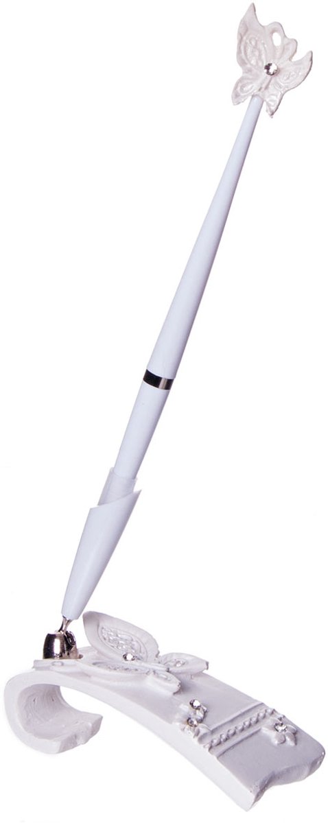 Luxe Pennenhouder met Pen – Perfect voor het Gastenboek op Jouw Huwelijk